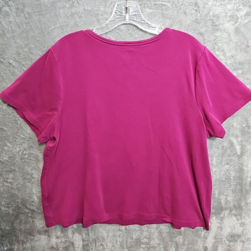 Lands End Women's Sz 2XL Shaped Fit pink top short sleeve - Picture 5 of 10